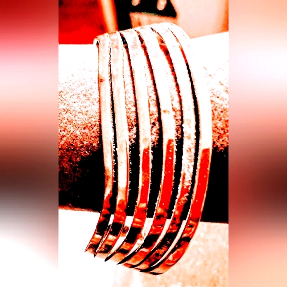 Vintage Native Navajo Cuff Spiral design pattern Size 7 inches length Bracelet - Picture 6 of 7